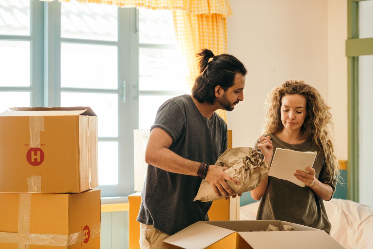 A parcel left at a door